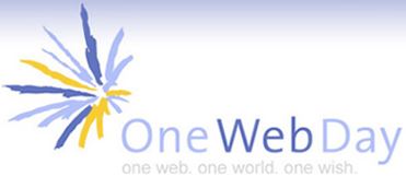 원웹데이 로고. "one web one world one wish"가 캐치프레이즈다.