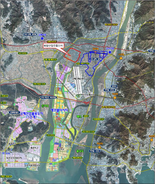 부산 복합산업유통단지 위치도.