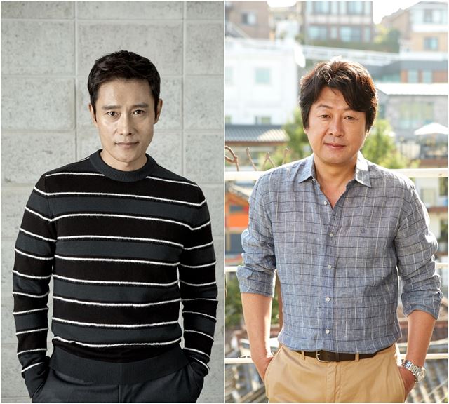 ‘남한산성’은 주연배우 이병헌(왼쪽)과 김윤석의 격렬한 에너지로 빚어낸 영화다. 연기 신들의 향연에 2시간 20분이 금세 흐른다. CJ엔터테인먼트 제공