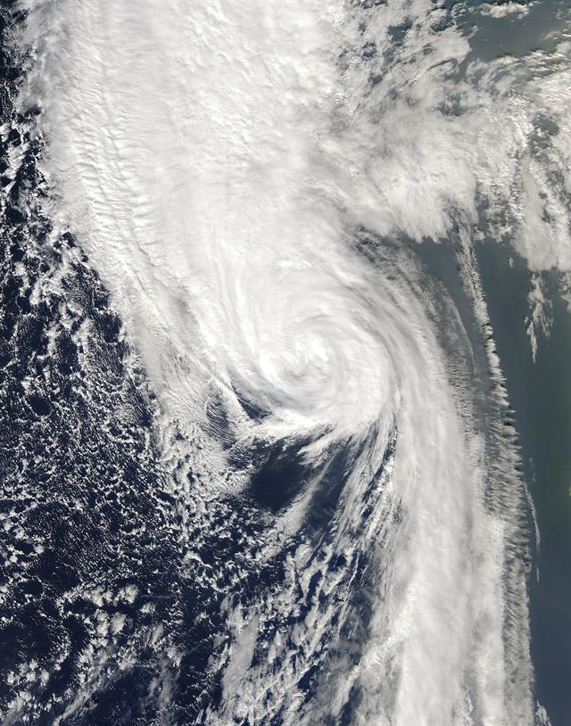 미항공우주국(NASA)이 14일 촬영한 허리케인 오필리아. EPA 연합뉴스