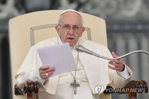 프란치스코 교황. 바티칸=AFP 연합뉴스