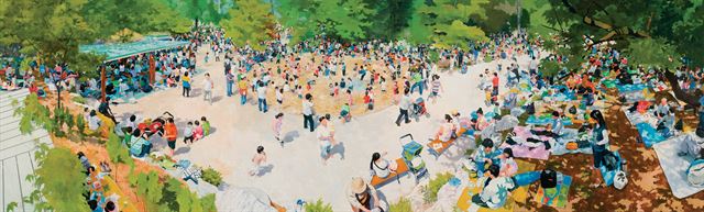 서울 능동 어린이대공원의 휴일을 그린 'Childrens Grand Park'(2009). 성곡미술관 제공