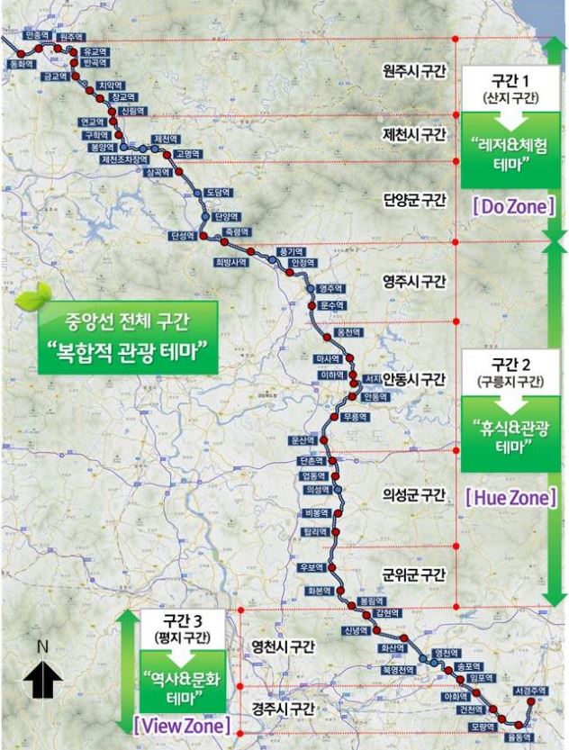 중앙선 폐선에 따른 관광지 조성 계획