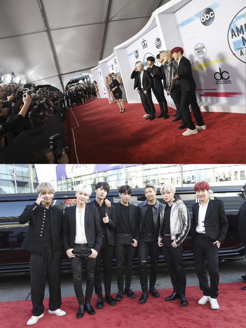 방탄소년단이 'AMAs' 레드카펫에 참석했다. 빅히트엔터테인먼트