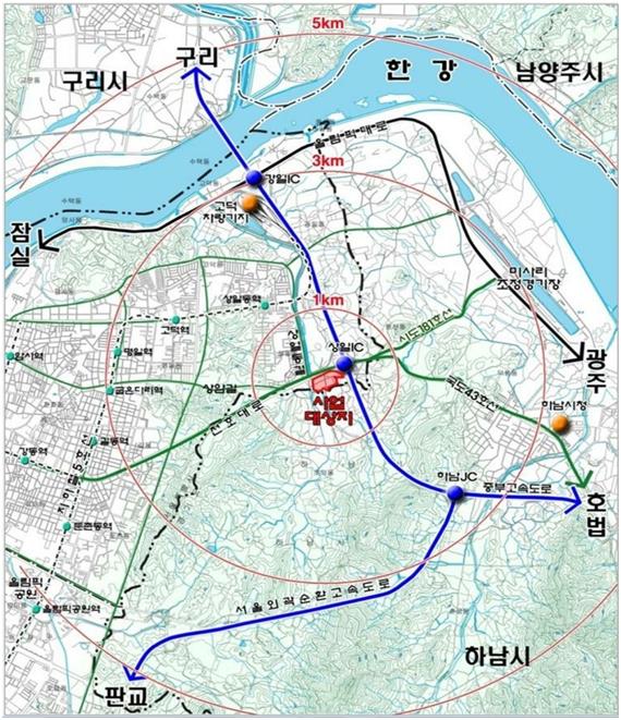 엔지니어링 복합단지 위치도. 강동구 제공