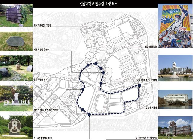 전남대 민주의 길 개념도. 전남대 제공