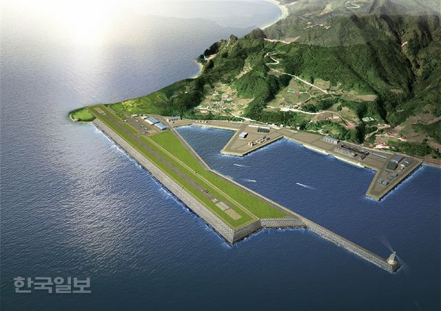 [저작권 한국일보]2022년 개항 예정인 울릉공항 투시도. 울릉군 제공