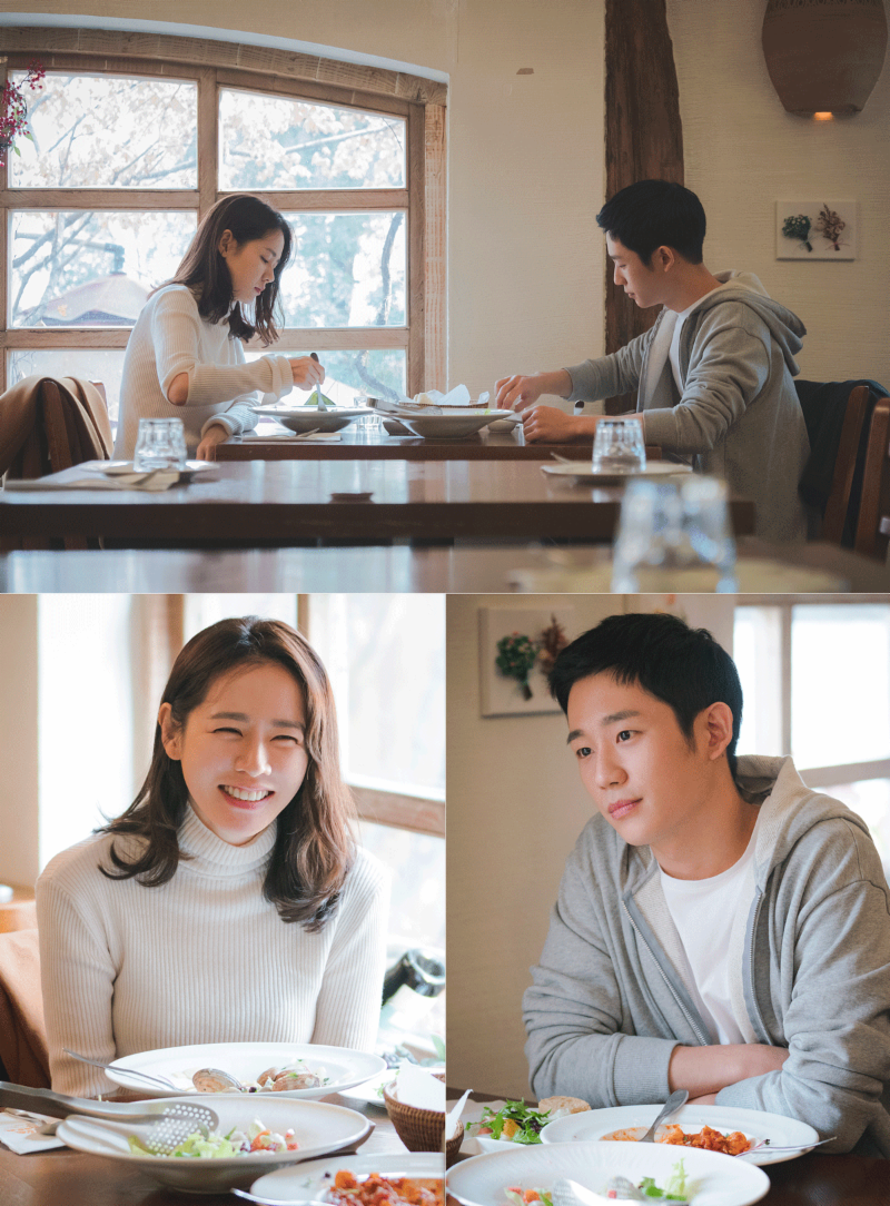 손예진, 정해인이 '밥 잘 사주는 예쁜 누나'로 연기 호흡을 맞춘다. 드라마하우스, 콘텐츠케이 제공