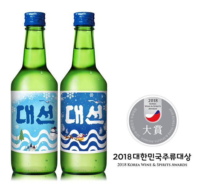 대선주조의 주력제품 대선이 ‘2018 대한민국주류대상’ 소주 17도 미만 부문에서 대상을 수상했다.