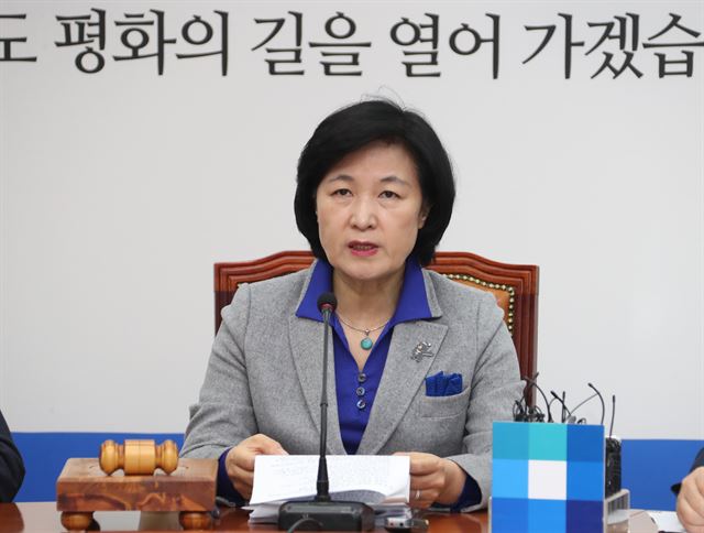 추미애 더불어민주당 대표. 연합뉴스