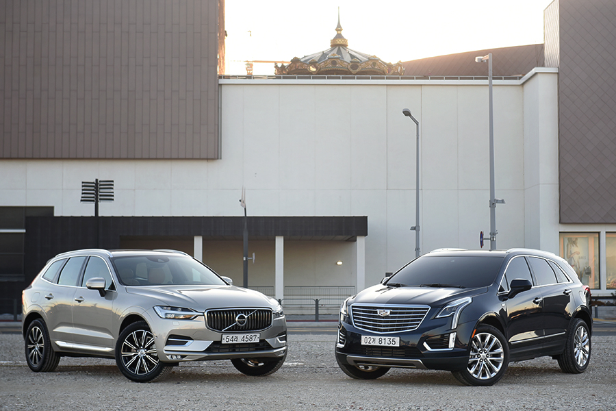 volvo xc60 t6 awd vs cadillac xt5 연비 비교 테스트