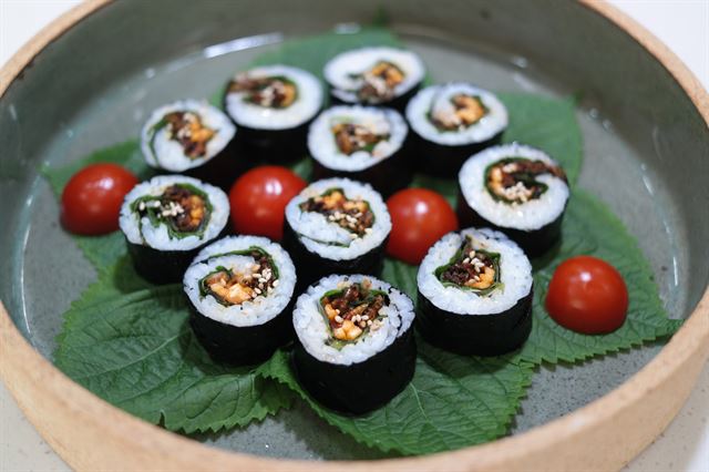 고소애고추장깻잎 김밥. 충남도 제공