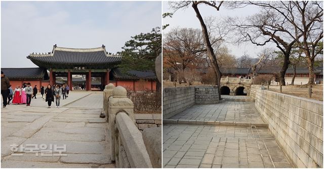 [저작권 한국일보] 영조 시기에 신문고가 설치됐던 진선문으로 가려면 돈화문을 거쳐서 금천교를 지나야 한다. 홍인택 기자