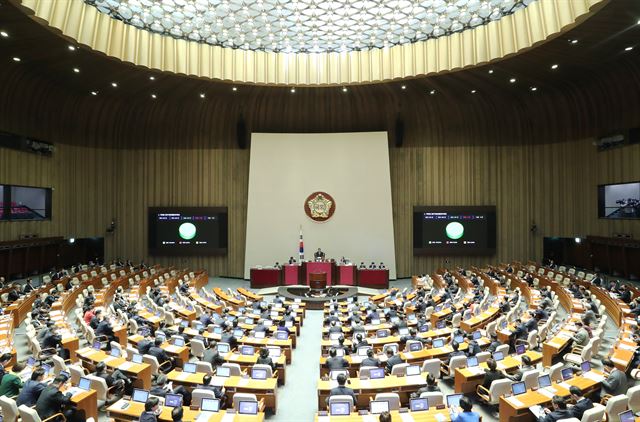 국회 본회의장의 모습. 연합뉴스