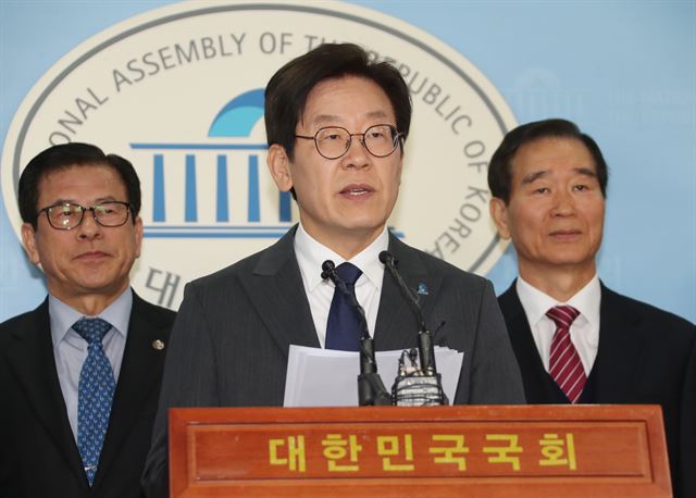 지방선거에서 경기도지사에 출마한 더불어민주당 이재명 예비후보. 연합뉴스