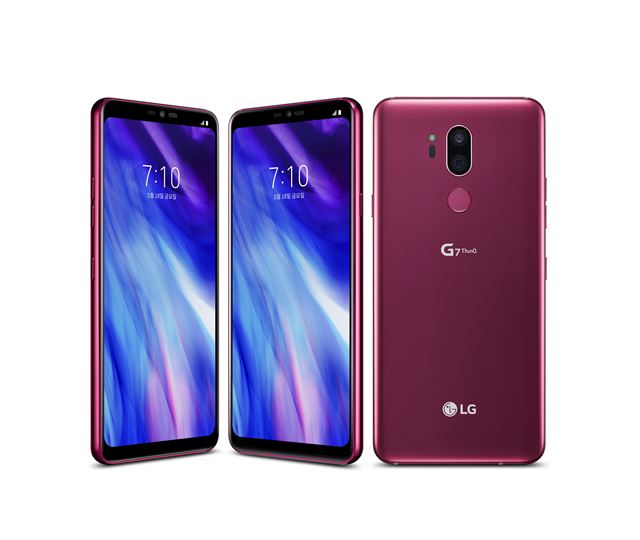 LG G7 씽큐 라즈베리 로즈 색상 모델. LG전자 제공