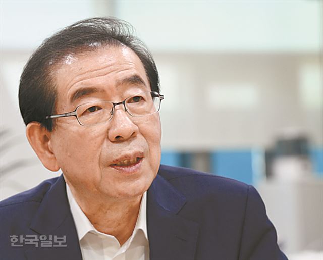 박원순 서울시장. 한국일보 자료사진