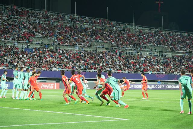 지난해 천안종합운동장에서 열린 ‘FIFA U-20 월드컵 2017’ 경기모습. 천안시 제공