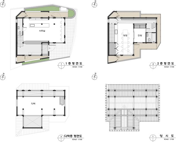 호원재 평면도. 스튜디오원 제공