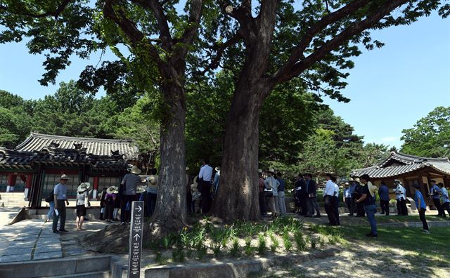 1일 오후 온라인으로 신청한 일반 관람객들이 칠궁을 관람하고 있다. 청와대사진기자단