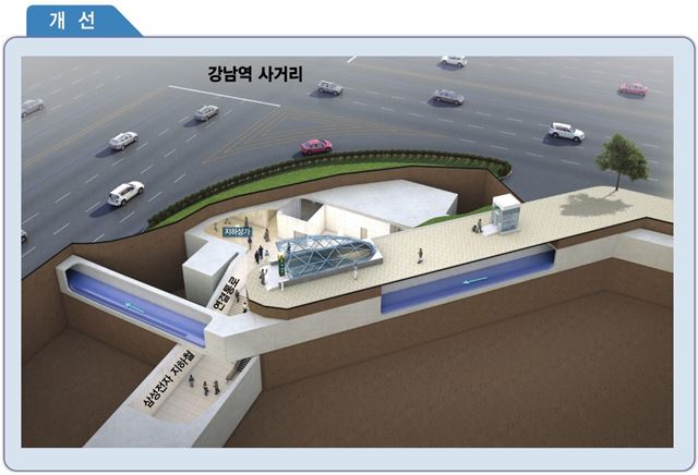 서울지하철 2호선 강남역 침수원인 보수공사 후 정상관로 모습. 서울시 제공