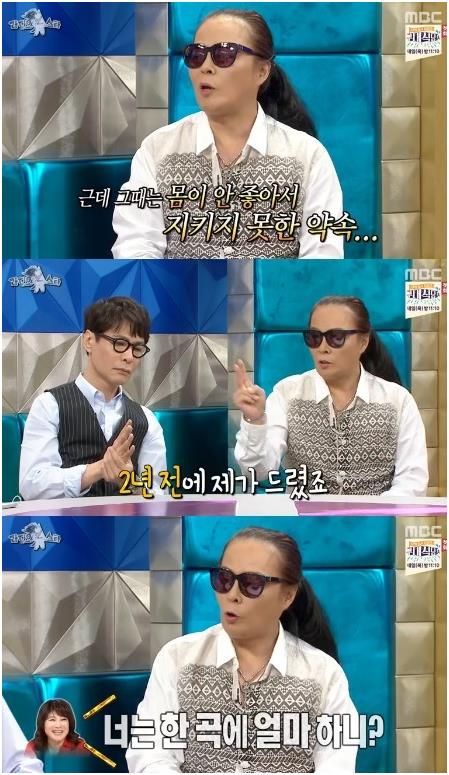 ‘라디오스타’ 부활의 김태원이 가수 노사연에게 곡을 준 사연을 밝혔다. MBC 캡처