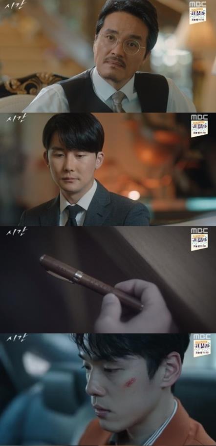 ‘시간’ 김준한이 김정현을 범인으로 지목했다.MBC 방송캡처