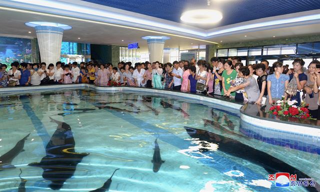 평양대동강수산물식당이 개업했다고 조선중앙통신이 30일 보도했다. 평양 조선중앙통신=연합뉴스