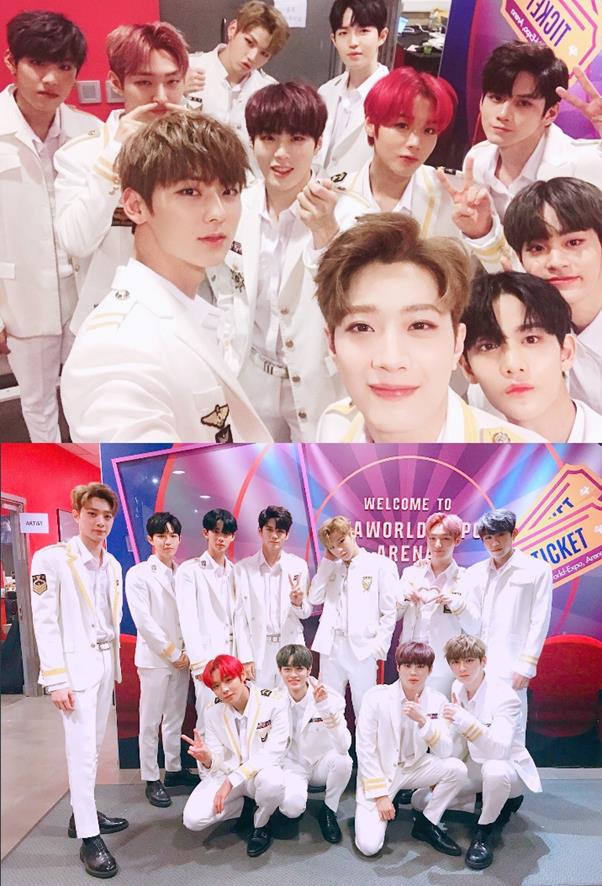 워너원이 홍콩 콘서트 인증샷을 공개했다. 워너원 공식 트위터