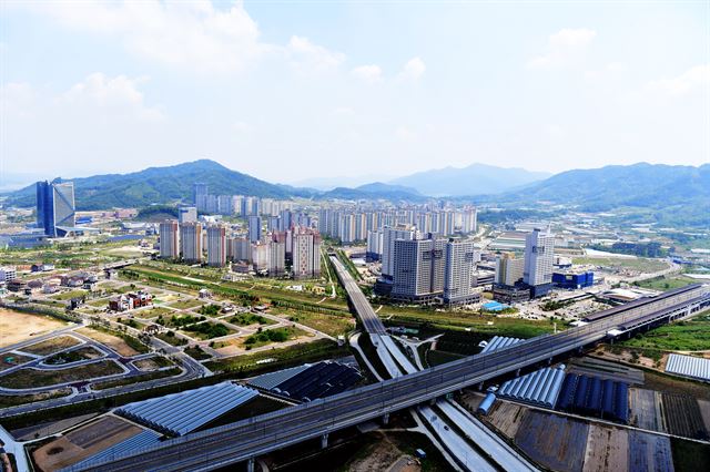 경북 김천시 율곡동 혁신도시 전경. 김천시 제공