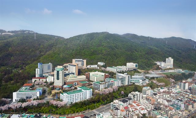 인제대는 최근 교육부의 산업연계교육 활성화 선도대학사업과 사회맞춤형 산학협력 선도대학 육성사업으로 대학발전의 획기적 전환을 꾀하고 있다. 특히 4차 산업혁명을 주도하는 융합교육을 위해 미래지향적으로 학과를 재편하기도 했다. 사진은 캠퍼스 전경. 인제대 제공