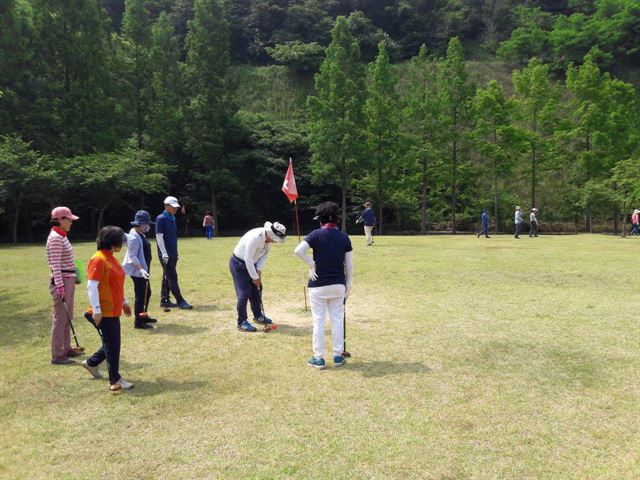 고창고인돌휴게소 내 파크골프장. 한국도로공사제공