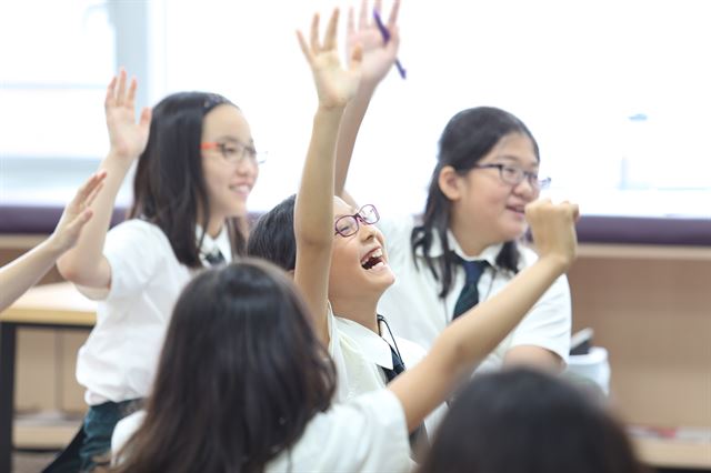 제주 영어교육도시 내 국제학교 재학생 10명 중 4명은 해외 유학 대신 제주로 발길을 돌렸다. 제주국제자유도시개발센터 제공.