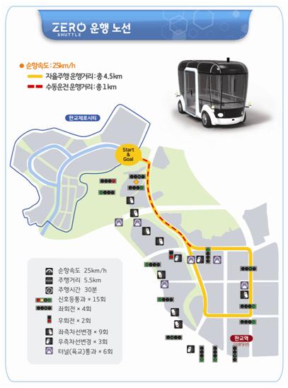 경기 성남시 판교 ‘제로 셔틀’ 운행노선. 경기도 제공