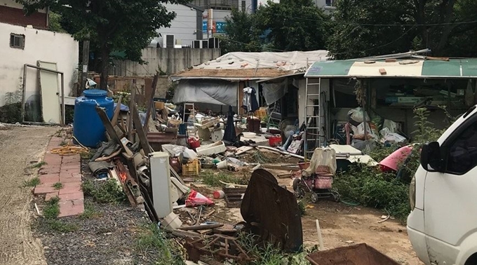 한국감정원이 호남권 첫 자율주택정비사업을 추진 중인 전남 순천시 왕지동 사업부지.