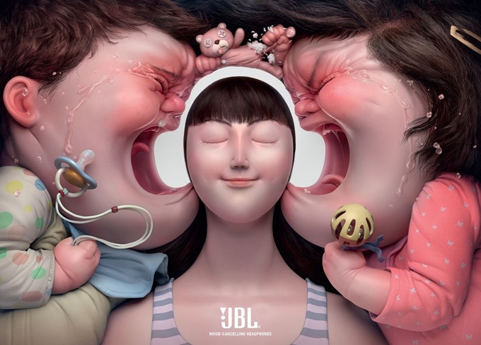 제일기획 홍콩법인의 JBL '블록 아웃 더 카오스' 캠페인 'BABIES' 편. 제일기획 제공