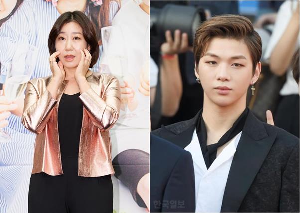 라미란이 강다니엘에 대한 애정을 드러냈다. tvN 제공, 한국일보 자료사진