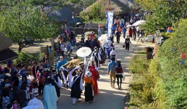 전남 순천시 낙안읍성민속마을 전경.