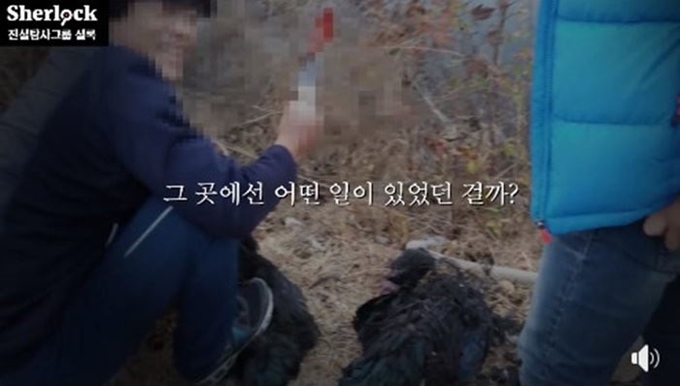 진실탐사그룹 ‘셜록’이 공개한 영상에는 직원이 칼을 들고 닭을 죽이는 장면이 담겼다. 진실탐사그룹 셜록 유튜브 캡처