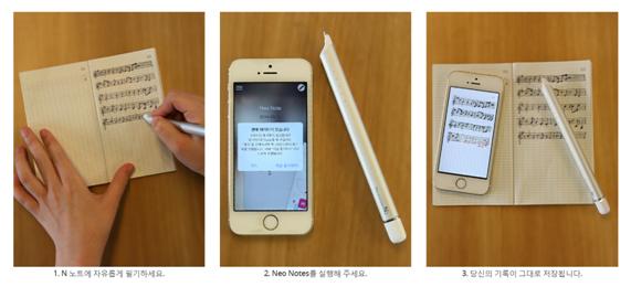 네오랩의 스마트펜 사용법. 네오랩컨버전스 홈페이지 캡처