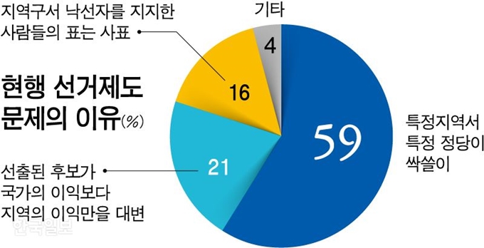 현행 선거제도 문제의 이유. 그래픽=강준구 기자