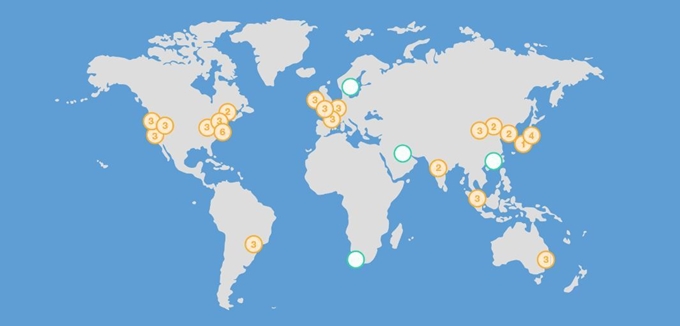 AWS 글로벌 주요 리전. 홈페이지 캡처