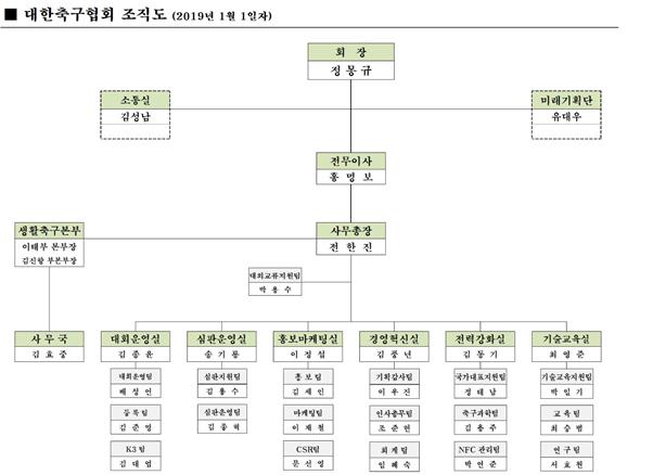 대한축구협회 조직도