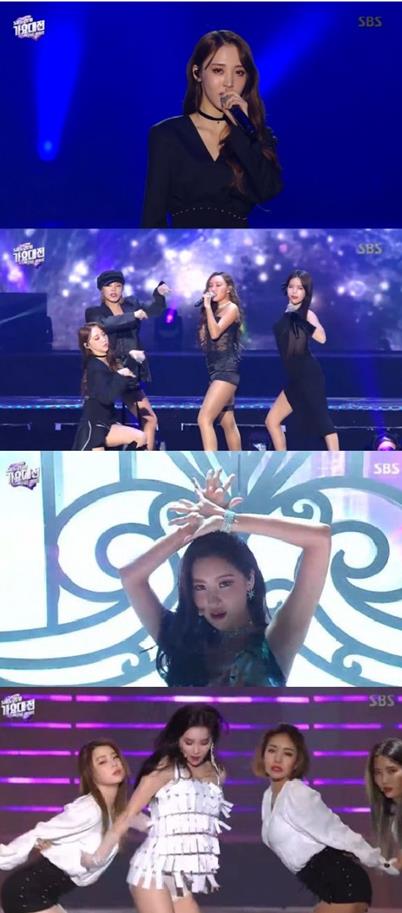 ‘2018 SBS 가요대전’ 마마무와 선미가 뜨거운 무대를 펼쳤다.SBS 방송캡처