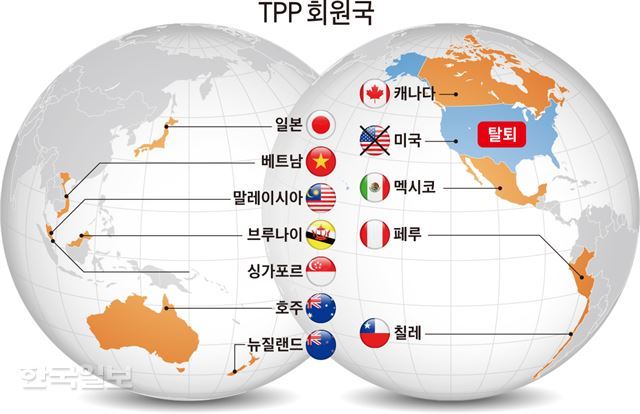 CPTPP 회원국. 한국일보 자료