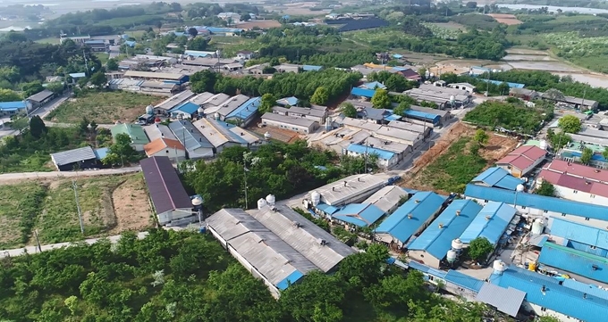 전북 익산시 왕궁축산단지 전경. 전북도 제공