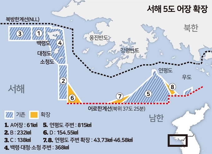 서해5도 어장 확장. 송정근 기자