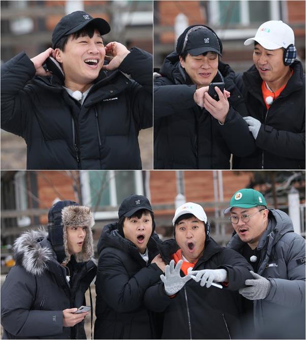 ‘1박 2일’ 차태현이 조인성 정지훈에게 보낸 무작위 랜덤 문자가 파란을 예고한다.KBS 제공