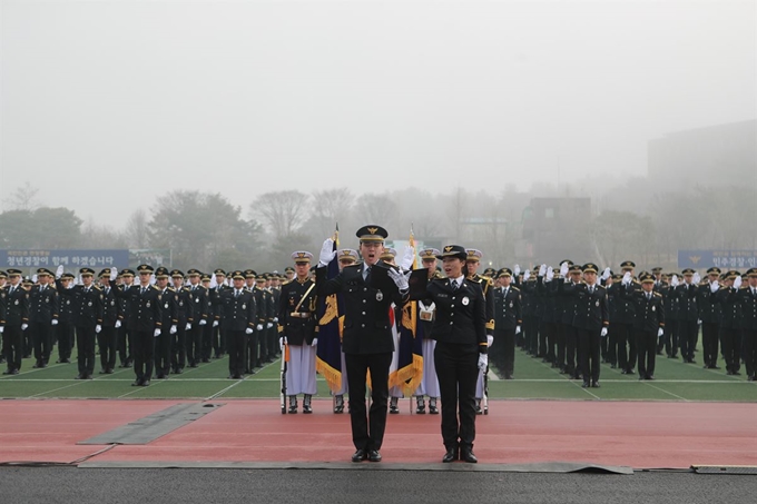 28일 충북 충주시 중앙경찰학교에선 '294기 신임 경찰관 졸업식'이 열렸다. 중앙경찰학교 제공