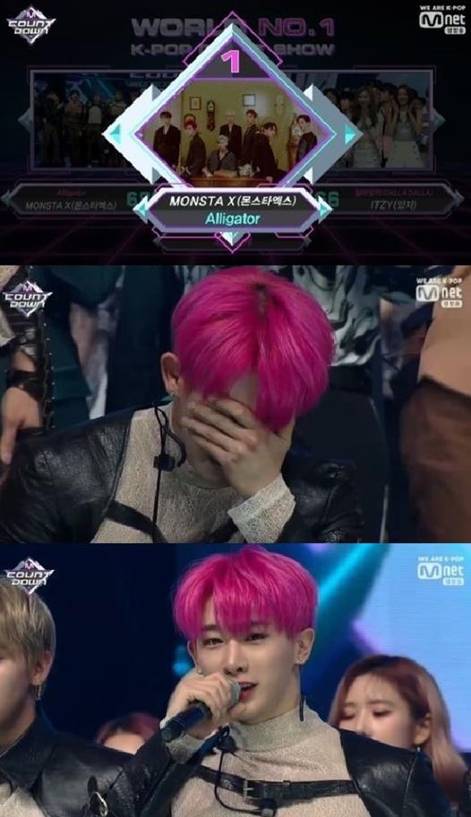 ‘엠카운트다운’ 몬스타엑스가 1위를 차지했다.엠넷 방송캡처